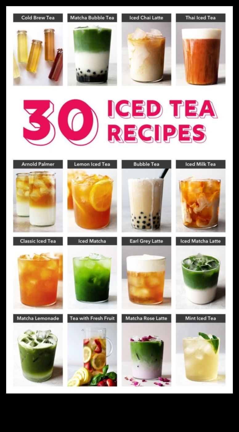 קריר וצבעוני: מתענגים על הרענון של תה קר בטעמים