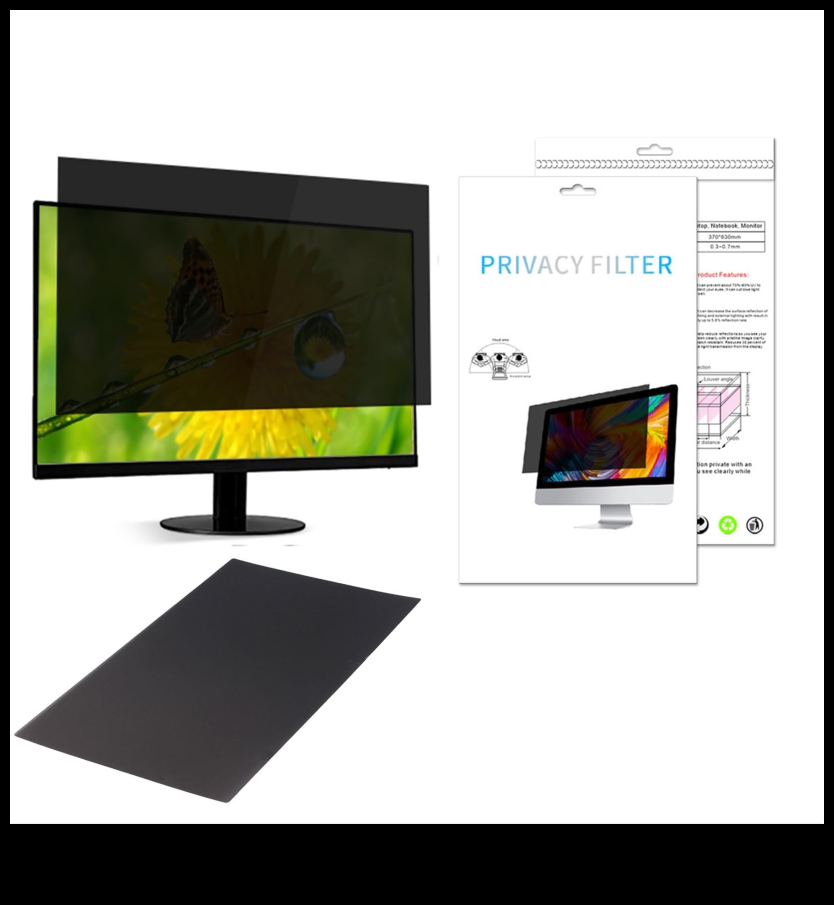 חוכמת מסך: מסנני פרטיות ואביזרים נגד סנוור עבור מוצרי וידאו אלקטרוניים